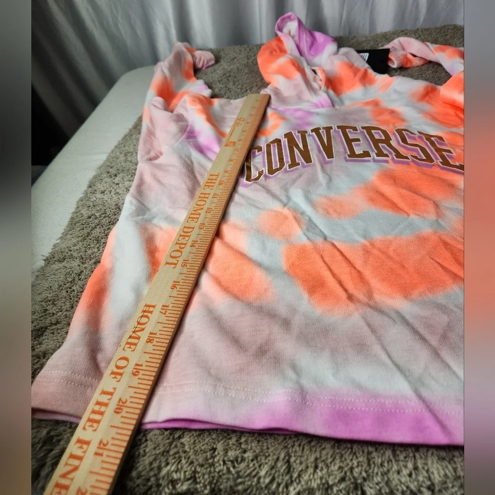 Converse XL Girl's All Over Print Tie-Dye Boxy Hoodie (Big Kids) Size XL